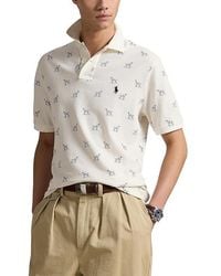 Polo Ralph Lauren - Classic Fit Dog-Print Mesh Polo Shirt Clothing, Cotton - Lyst