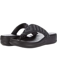 Crocsâ¢ Monterey Strappy Wedge in Bronze (Black) - Save 15% - Lyst