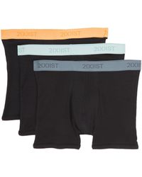 2xist - 2(x)ist 3-pack Essential No Show Brief (black With Buff Orange/black With Surf Spray/black Stormy Weathe) Underwear - Lyst