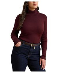 Ralph Lauren - Plus Size Turtleneck Sweater Sweater, Cotton/Modal/Nylon - Lyst