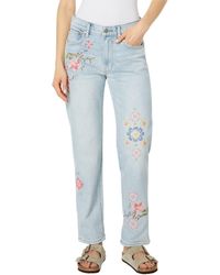Lucky Brand Mid-rise Boy Jeans In In My Mind - Blue