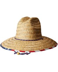 San Diego Hat - Straw Lifeguard W/ Under Brim Print - Lyst