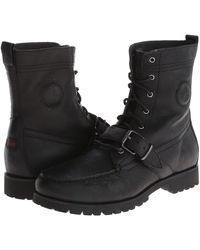 ralph lauren polo boots black