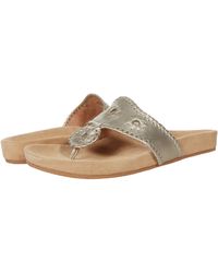 Jack Rogers Leather Jacks Comfort Sandal in Brown | Lyst