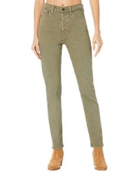 AG Jeans - Alexxis Vintage High-rise Slim Straight In 3 Years Sulfur Armory Green - Lyst