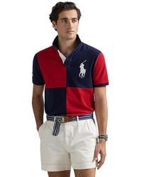 Polo Ralph Lauren - Custom Slim Fit Big Pony Mesh Polo Shirt Clothing/Newport, Cotton/Mesh - Lyst