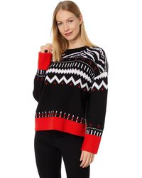 Kate Spade Bold Zebra Sweater in Black | Lyst