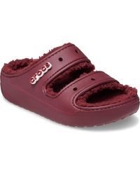 Crocsâ¢ Classic Cozzzy Fuzzy Sandals Slide | Lyst