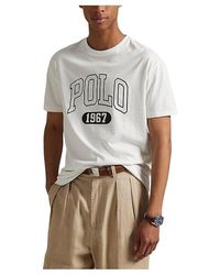 Polo Ralph Lauren - Classic Fit Jersey Graphic T-Shirt T Shirt, Cotton - Lyst