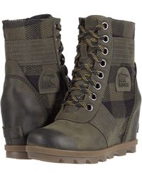 sorel sandy leather wedge boot