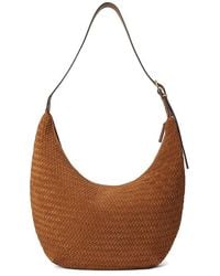 Madewell - Essentials Curve Shoulder Handbags, Suede - Lyst
