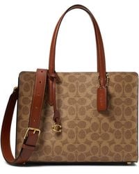COACH - Coated Canvas Signature Carter Carryall 28 - Lyst