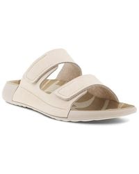 Ecco - 2Nd Cozmo Two Band Slide Sandals, Leather - Lyst