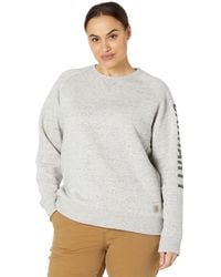 Carhartt - Relaxed Fit Midweight Crew Neck Block Logo Sleeve Graphic Sweatshirt - Lyst