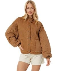 Blank NYC - Drop Shoulder Quilted Jacket In Chai Tea - Lyst