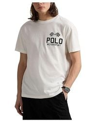 Polo Ralph Lauren - Classic Fit Slub Jersey Graphic T-Shirt T Shirt, Cotton - Lyst