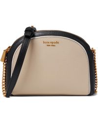 Kate Spade - Morgan Color-blocked Saffiano Leather Double Zip Dome Crossbody - Lyst