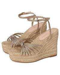 Loeffler Randall - Pamela Mignon Knot Wedge Shoes Champagne/Natural 6 B - Lyst