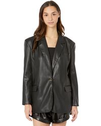 Blank NYC - Leather Oversized Blazer - Lyst