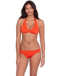 Lauren by Ralph Lauren - Beach Club Solids Twist Halter Bikini Top - Lyst