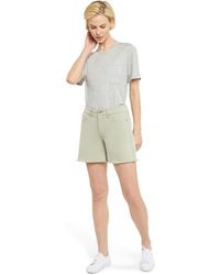 NYDJ - High-rise A-line Shorts Fray Hem In Bamboo - Lyst