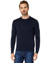 Dockers Regular Fit Long Sleeve Crew Neck Sweater - Blue