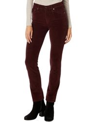 AG Jeans - Mari High-waist Slim Straight Leg Jeans In 1 Year Hi-white Dark Plum - Lyst