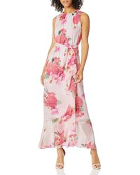 calvin klein maxi floral dress