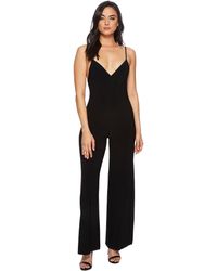 Norma Kamali Ribbon Sleeve Jumsuit in Black Womens Clothing Jumpsuits and rompers Full-length jumpsuits and rompers 