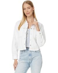 Madewell - Denim Long-sleeve Crop Shirt In Tile White - Lyst