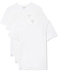 Lacoste - 3-Pack Crew Neck Regular Fit Essential T-Shirt Clothing, Cotton - Lyst