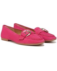 Naturalizer - S Lola Slip On Buckle Loafer Pink Flash Suede 8 M - Lyst