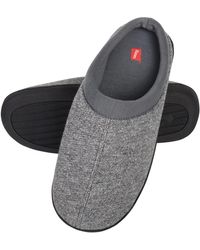 Hanes Memory Foam Indoor Outdoor Clog Slipper Shoe With Fresh Iq - Gray