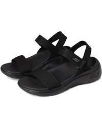 Skechers - Arch Fit 2.0 Finished Knit Quarter Strap Sandals/ 8 B - Lyst