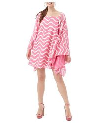Trina Turk - Aqualane Dress Dress Lg (Us 12) Polyester - Lyst