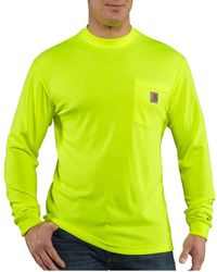 Carhartt Big Tall Force Color Enhanced Long Sleeve T-shirt - Green