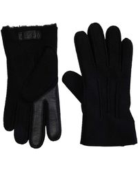 UGG - Contrast Water Resistant Sheepskin Tech Gloves - Lyst