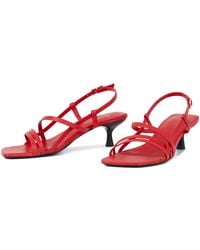 Vagabond Shoemakers - Jonna Leather Strappy Kitten Heel Sandals - Lyst