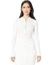 Kiki de Montparnasse Ribbed Long Sleeve Bodysuit - White