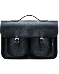Zatchels - Twin Pocket Executive Handmade Leather Satchel - Lyst