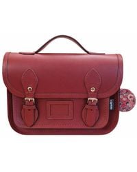 Zatchels - Floral Lined Leather Midi Satchel - Lyst