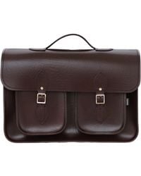 Zatchels - Twin Pocket Executive Handmade Leather Satchel - Lyst