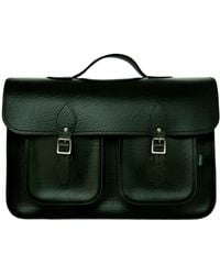 Zatchels - Twin Pocket Executive Handmade Leather Satchel - Lyst