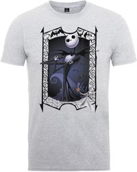 Disney The Nightmare Before Christmas Jack Skellington Zero Pose Gray T-shirt