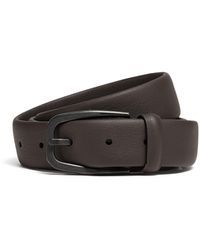 Zegna - Dark Leather Belt - Lyst