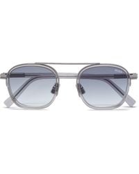 ZEGNA - Transparent Light Orizzonte I Acetate And Metal Sunglasses - Lyst