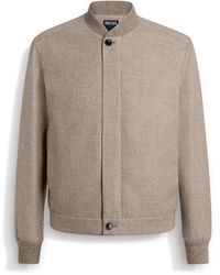 ZEGNA - Bomberjacke Aus Oasi Cashmere Elements - Lyst