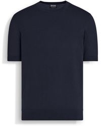 Zegna - T-Shirt Aus Premium Cotton Mit Rundhalsausschnitt - Lyst