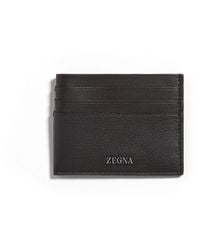 ZEGNA - Porte-Cartes En Secondskin Marron Foncé - Lyst