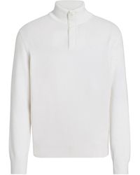 ZEGNA - Pullover Aus Oasi Cashmere Mit Stehkragen Und Reißverschluss - Lyst